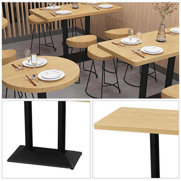 Industrial Style Dining Room Table Home Kitchen Dinner Furniture with Metal Base Clearhalo ' dining_table' 'Dining Tables & Seating' 'Dining Tables' 'furn' 'furn_dining_table' 'Furniture' 'furniture_dining_table' 'Kitchen & Dining Furniture' 'kitchen&dining_furn' 'kitchen' 'kitchen_dining_table' 4086478