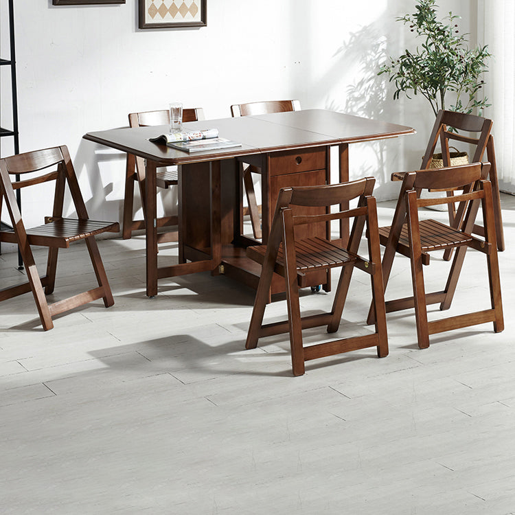 Mid-Century Modern Dining Room Table Rubberwood Solid Wood Table with Wood Base Clearhalo ' dining_table' 'Dining Tables & Seating' 'Dining Tables' 'furn' 'furn_dining_table' 'Furniture' 'furniture_dining_table' 'Kitchen & Dining Furniture' 'kitchen&dining_furn' 'kitchen' 'kitchen_dining_table' 4086487