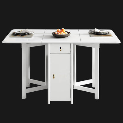 Mid-Century Modern Dining Table Rubberwood Solid Wood Table (only table) White 47.2"L x 31.5"W x 29.5"H Without Chairs Clearhalo ' dining_table' 'Dining Tables & Seating' 'Dining Tables' 'furn' 'furn_dining_table' 'Furniture' 'furniture_dining_table' 'Kitchen & Dining Furniture' 'kitchen&dining_furn' 'kitchen' 'kitchen_dining_table' 4086498