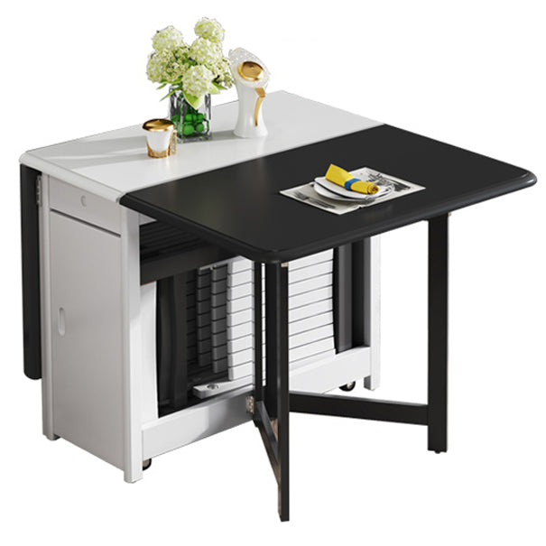 Mid-Century Modern Dining Table Rubberwood Solid Wood Table (only table) Black 51.2"L x 35.4"W x 29.5"H Without Chairs Clearhalo ' dining_table' 'Dining Tables & Seating' 'Dining Tables' 'furn' 'furn_dining_table' 'Furniture' 'furniture_dining_table' 'Kitchen & Dining Furniture' 'kitchen&dining_furn' 'kitchen' 'kitchen_dining_table' 4086499