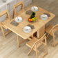 Mid-Century Modern Dining Table Solid Wood Table with Solid Wood Base(only table) Clearhalo ' dining_table' 'Dining Tables & Seating' 'Dining Tables' 'furn' 'furn_dining_table' 'Furniture' 'furniture_dining_table' 'Kitchen & Dining Furniture' 'kitchen&dining_furn' 'kitchen' 'kitchen_dining_table' 4086514