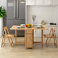 Mid-Century Modern Dining Table Solid Wood Table with Solid Wood Base(only table) Clearhalo ' dining_table' 'Dining Tables & Seating' 'Dining Tables' 'furn' 'furn_dining_table' 'Furniture' 'furniture_dining_table' 'Kitchen & Dining Furniture' 'kitchen&dining_furn' 'kitchen' 'kitchen_dining_table' 4086521