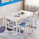 Mid-Century Modern Dining Table White Rectangle Solid Wood Dining Table Clearhalo ' dining_table' 'Dining Tables & Seating' 'Dining Tables' 'furn' 'furn_dining_table' 'Furniture' 'furniture_dining_table' 'Kitchen & Dining Furniture' 'kitchen&dining_furn' 'kitchen' 'kitchen_dining_table' 4086529