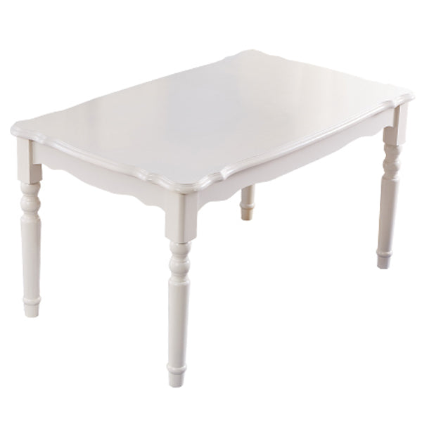 Mid-Century Modern Dining Table White Rectangle Solid Wood Dining Table Without Chairs Clearhalo ' dining_table' 'Dining Tables & Seating' 'Dining Tables' 'furn' 'furn_dining_table' 'Furniture' 'furniture_dining_table' 'Kitchen & Dining Furniture' 'kitchen&dining_furn' 'kitchen' 'kitchen_dining_table' 4086533