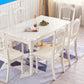 Mid-Century Modern Dining Table White Rectangle Solid Wood Dining Table Clearhalo ' dining_table' 'Dining Tables & Seating' 'Dining Tables' 'furn' 'furn_dining_table' 'Furniture' 'furniture_dining_table' 'Kitchen & Dining Furniture' 'kitchen&dining_furn' 'kitchen' 'kitchen_dining_table' 4086536