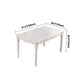 Mid-Century Modern Dining Table White Rectangle Solid Wood Dining Table Clearhalo ' dining_table' 'Dining Tables & Seating' 'Dining Tables' 'furn' 'furn_dining_table' 'Furniture' 'furniture_dining_table' 'Kitchen & Dining Furniture' 'kitchen&dining_furn' 'kitchen' 'kitchen_dining_table' 4086538