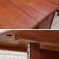 Mid-Century Modern Dinner Table Brown Solid Wood Drop-Leaf Dining Table (only table) Clearhalo ' dining_table' 'Dining Tables & Seating' 'Dining Tables' 'furn' 'furn_dining_table' 'Furniture' 'furniture_dining_table' 'Kitchen & Dining Furniture' 'kitchen&dining_furn' 'kitchen' 'kitchen_dining_table' 4086540