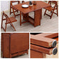 Mid-Century Modern Dinner Table Brown Solid Wood Drop-Leaf Dining Table (only table) Clearhalo ' dining_table' 'Dining Tables & Seating' 'Dining Tables' 'furn' 'furn_dining_table' 'Furniture' 'furniture_dining_table' 'Kitchen & Dining Furniture' 'kitchen&dining_furn' 'kitchen' 'kitchen_dining_table' 4086542