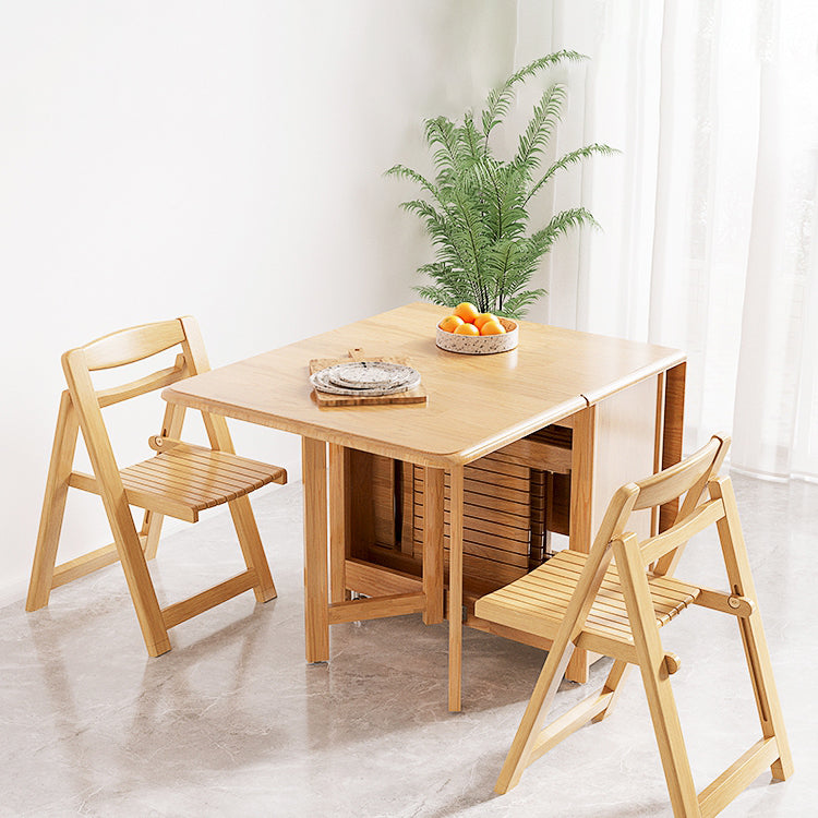 Mid-Century Modern Dining Table Rubberwood Drop-Leaf Dining Table(only table) Clearhalo ' dining_table' 'Dining Tables & Seating' 'Dining Tables' 'furn' 'furn_dining_table' 'Furniture' 'furniture_dining_table' 'Kitchen & Dining Furniture' 'kitchen&dining_furn' 'kitchen' 'kitchen_dining_table' 4086563