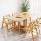 Mid-Century Modern Dining Table Rubberwood Drop-Leaf Dining Table(only table) Clearhalo ' dining_table' 'Dining Tables & Seating' 'Dining Tables' 'furn' 'furn_dining_table' 'Furniture' 'furniture_dining_table' 'Kitchen & Dining Furniture' 'kitchen&dining_furn' 'kitchen' 'kitchen_dining_table' 4086568