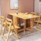 Mid-Century Modern Dining Table Rubberwood Drop-Leaf Dining Table(only table) Clearhalo ' dining_table' 'Dining Tables & Seating' 'Dining Tables' 'furn' 'furn_dining_table' 'Furniture' 'furniture_dining_table' 'Kitchen & Dining Furniture' 'kitchen&dining_furn' 'kitchen' 'kitchen_dining_table' 4086574