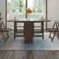Mid-Century Modern Dining Table Brown Solid Wood Drop-Leaf Dining Table(only table) Clearhalo ' dining_table' 'Dining Tables & Seating' 'Dining Tables' 'furn' 'furn_dining_table' 'Furniture' 'furniture_dining_table' 'Kitchen & Dining Furniture' 'kitchen&dining_furn' 'kitchen' 'kitchen_dining_table' 4086581