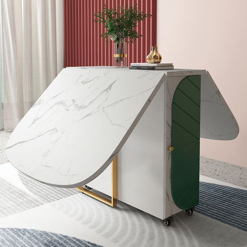 59'' Wide Sintered Stone Top Dining Table Modern Foldable Oval Table with Trestle Base Clearhalo ' dining_table' 'Dining Tables & Seating' 'Dining Tables' 'furn' 'furn_dining_table' 'Furniture' 'furniture_dining_table' 'Kitchen & Dining Furniture' 'kitchen&dining_furn' 'kitchen' 'kitchen_dining_table' 4086603