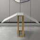 Contemporary Faux Marble Dining Table Sled Base Rectangle Table for Home Clearhalo ' dining_table' 'Dining Tables & Seating' 'Dining Tables' 'furn' 'furn_dining_table' 'Furniture' 'furniture_dining_table' 'Kitchen & Dining Furniture' 'kitchen&dining_furn' 'kitchen' 'kitchen_dining_table' 4086611