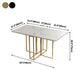 Contemporary Faux Marble Dining Table Sled Base Rectangle Table for Home Clearhalo ' dining_table' 'Dining Tables & Seating' 'Dining Tables' 'furn' 'furn_dining_table' 'Furniture' 'furniture_dining_table' 'Kitchen & Dining Furniture' 'kitchen&dining_furn' 'kitchen' 'kitchen_dining_table' 4086622