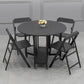 Foldable Wooden Top Table Extendable Round Table in Black (only table) Clearhalo ' dining_table' 'Dining Tables & Seating' 'Dining Tables' 'Furniture' 'furniture_dining_table' 'Kitchen & Dining Furniture' 'kitchen&dining_furn' 'kitchen' 'kitchen_dining_table' 4086624