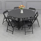 Foldable Wooden Top Table Extendable Round Table in Black (only table) Clearhalo ' dining_table' 'Dining Tables & Seating' 'Dining Tables' 'Furniture' 'furniture_dining_table' 'Kitchen & Dining Furniture' 'kitchen&dining_furn' 'kitchen' 'kitchen_dining_table' 4086632