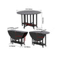Foldable Wooden Top Table Extendable Round Table in Black (only table) Clearhalo ' dining_table' 'Dining Tables & Seating' 'Dining Tables' 'Furniture' 'furniture_dining_table' 'Kitchen & Dining Furniture' 'kitchen&dining_furn' 'kitchen' 'kitchen_dining_table' 4086635