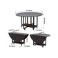 Foldable Wooden Top Table Extendable Round Table in Black (only table) Clearhalo ' dining_table' 'Dining Tables & Seating' 'Dining Tables' 'Furniture' 'furniture_dining_table' 'Kitchen & Dining Furniture' 'kitchen&dining_furn' 'kitchen' 'kitchen_dining_table' 4086636
