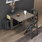Foldable Artificial Wooden Top Table Rectangle Extendable Table with Storage Trestle Base Clearhalo ' dining_table' 'Dining Tables & Seating' 'Dining Tables' 'furn' 'furn_dining_table' 'Furniture' 'furniture_dining_table' 'Kitchen & Dining Furniture' 'kitchen&dining_furn' 'kitchen' 'kitchen_dining_table' 4086652