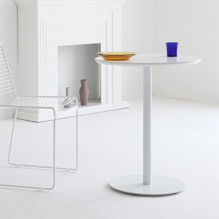 Metal Contemporary Round Dining Table Pedestal Base Dining Table for Kitchen Clearhalo ' dining_table' 'Dining Tables & Seating' 'Dining Tables' 'furn' 'furn_dining_table' 'Furniture' 'furniture_dining_table' 'Kitchen & Dining Furniture' 'kitchen&dining_furn' 'kitchen' 'kitchen_dining_table' 4086693