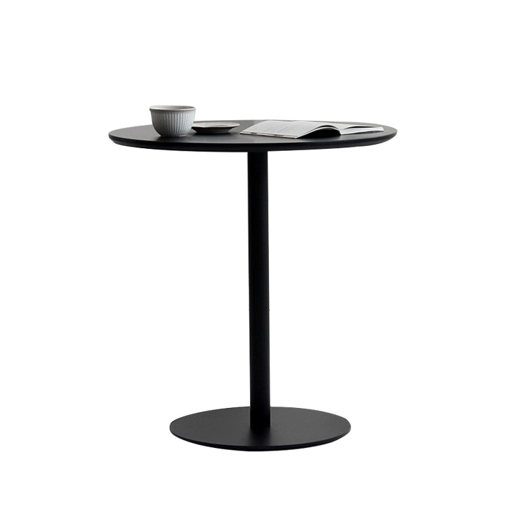 Metal Contemporary Round Dining Table Pedestal Base Dining Table for Kitchen Metal Black Clearhalo ' dining_table' 'Dining Tables & Seating' 'Dining Tables' 'furn' 'furn_dining_table' 'Furniture' 'furniture_dining_table' 'Kitchen & Dining Furniture' 'kitchen&dining_furn' 'kitchen' 'kitchen_dining_table' 4086699