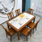 Mid-Century Modern Sintered Stone Table 4 Legs Base Rectangle Table for Home Clearhalo ' dining_table' 'Dining Tables & Seating' 'Dining Tables' 'furn' 'furn_dining_table' 'Furniture' 'furniture_dining_table' 'Kitchen & Dining Furniture' 'kitchen&dining_furn' 'kitchen' 'kitchen_dining_table' 4086730