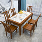Mid-Century Modern Sintered Stone Table 4 Legs Base Rectangle Table for Home Brown Without Chairs Clearhalo ' dining_table' 'Dining Tables & Seating' 'Dining Tables' 'furn' 'furn_dining_table' 'Furniture' 'furniture_dining_table' 'Kitchen & Dining Furniture' 'kitchen&dining_furn' 'kitchen' 'kitchen_dining_table' 4086732