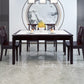 Mid-Century Modern Sintered Stone Table 4 Legs Base Rectangle Table for Home Clearhalo ' dining_table' 'Dining Tables & Seating' 'Dining Tables' 'furn' 'furn_dining_table' 'Furniture' 'furniture_dining_table' 'Kitchen & Dining Furniture' 'kitchen&dining_furn' 'kitchen' 'kitchen_dining_table' 4086737