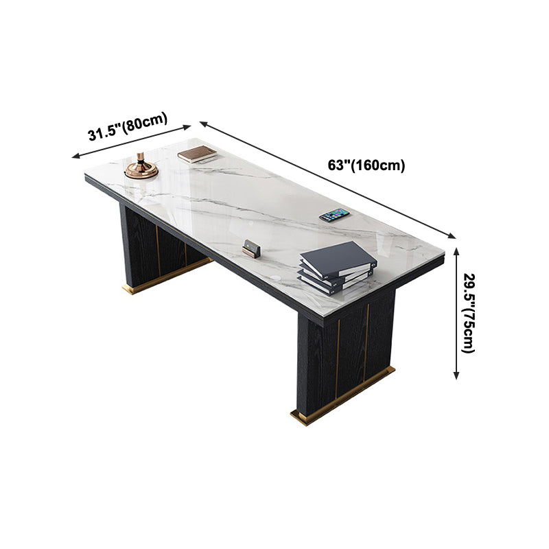 Traditional Luxury Dining Table White Rectangle Sintered Stone Table with Metal Base Clearhalo ' dining_table' 'Dining Tables & Seating' 'Dining Tables' 'furn' 'furn_dining_table' 'Furniture' 'furniture_dining_table' 'Kitchen & Dining Furniture' 'kitchen&dining_furn' 'kitchen' 'kitchen_dining_table' 4086776