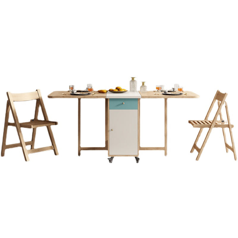 Rectangle Mid-Century Modern Folding Table Pedestal Base Table for Dining Room(only table) Clearhalo ' dining_table' 'Dining Tables & Seating' 'Dining Tables' 'furn' 'furn_dining_table' 'Furniture' 'furniture_dining_table' 'Kitchen & Dining Furniture' 'kitchen&dining_furn' 'kitchen' 'kitchen_dining_table' 4086837