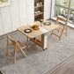Mid-Century Modern Dining Table Pedestal Base Table for Dining Room,47.2"L x 37.5"L x 28.9"H Natural Without Chairs Clearhalo ' dining_table' 'Dining Tables & Seating' 'Dining Tables' 'furn' 'furn_dining_table' 'Furniture' 'furniture_dining_table' 'Kitchen & Dining Furniture' 'kitchen&dining_furn' 'kitchen' 'kitchen_dining_table' 4086863
