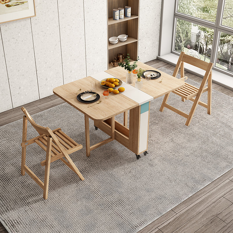 Mid-Century Modern Dining Table Pedestal Base Table for Dining Room,47.2"L x 37.5"L x 28.9"H Natural Without Chairs Clearhalo ' dining_table' 'Dining Tables & Seating' 'Dining Tables' 'furn' 'furn_dining_table' 'Furniture' 'furniture_dining_table' 'Kitchen & Dining Furniture' 'kitchen&dining_furn' 'kitchen' 'kitchen_dining_table' 4086863