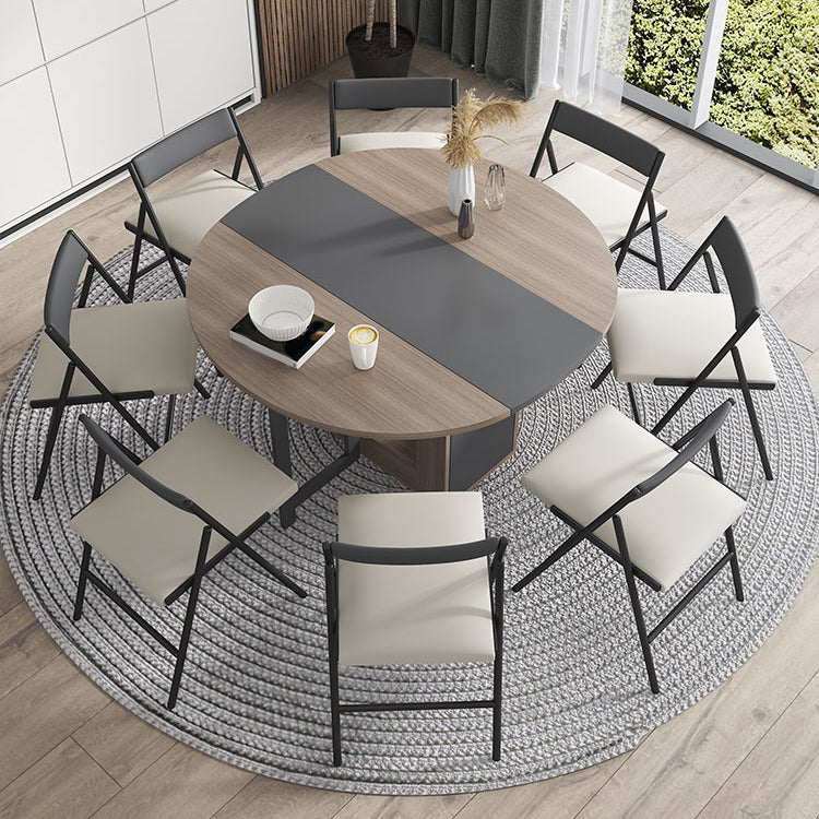 Round Mid-Century Modern Dining Table Pedestal Base Table for Dining Room(only table) Clearhalo ' dining_table' 'Dining Tables & Seating' 'Dining Tables' 'furn' 'furn_dining_table' 'Furniture' 'furniture_dining_table' 'Kitchen & Dining Furniture' 'kitchen&dining_furn' 'kitchen' 'kitchen_dining_table' 4086872