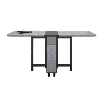 Rectangle Mid-Century Modern Dining Table Grey Base Table for Dining Room 47.2"L x 31.5"W x 29.5"H Without Chairs Clearhalo ' dining_table' 'Dining Tables & Seating' 'Dining Tables' 'furn' 'furn_dining_table' 'Furniture' 'furniture_dining_table' 'Kitchen & Dining Furniture' 'kitchen&dining_furn' 'kitchen' 'kitchen_dining_table' 4086888