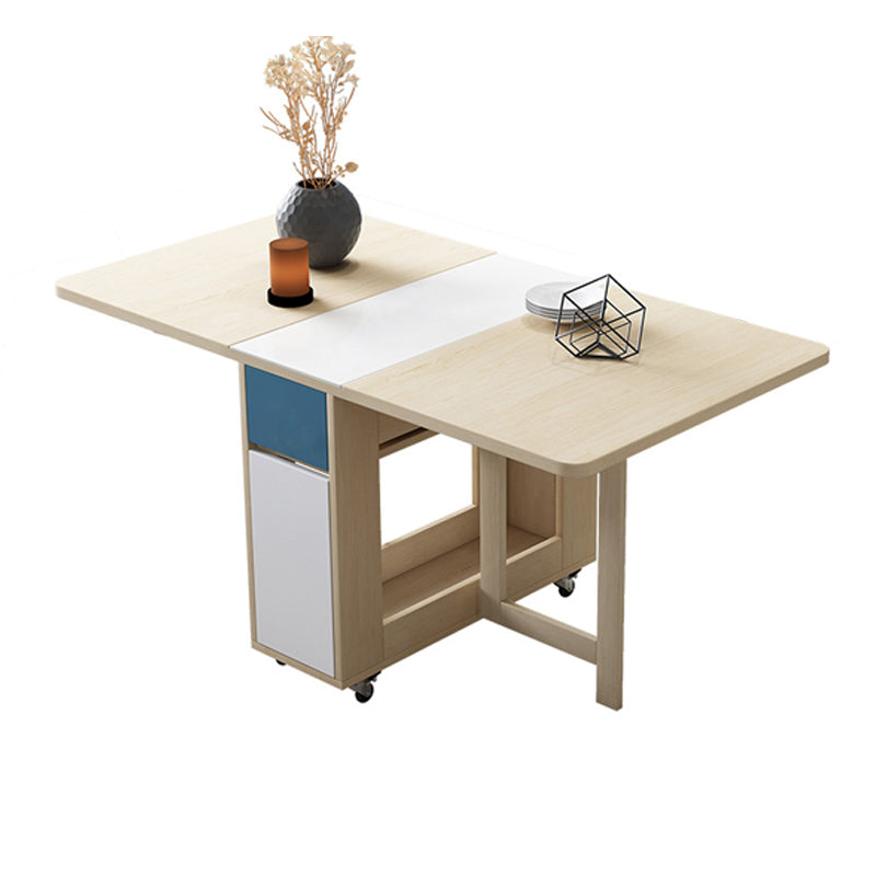 Mid-Century Modern Rectangle Dining Table Wood Base Table for Home Kitchen Dinner Natural 47.2"L x 31.5"W x 29.5"H Without Chairs Clearhalo ' dining_table' 'Dining Tables & Seating' 'Dining Tables' 'furn' 'furn_dining_table' 'Furniture' 'furniture_dining_table' 'Kitchen & Dining Furniture' 'kitchen&dining_furn' 'kitchen' 'kitchen_dining_table' 4086925