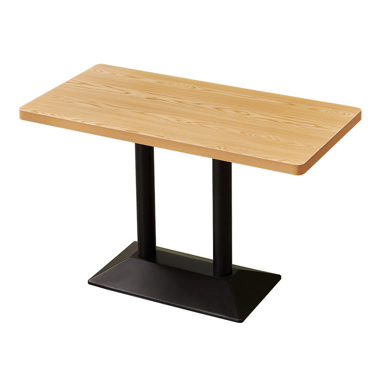 Industrial Dining Room Table Home Kitchen Dinner Furniture with Metal Base Rectangle Black Without Chairs Clearhalo ' dining_table' 'Dining Tables & Seating' 'Dining Tables' 'furn' 'furn_dining_table' 'Furniture' 'furniture_dining_table' 'Kitchen & Dining Furniture' 'kitchen&dining_furn' 'kitchen' 'kitchen_dining_table' 4086965