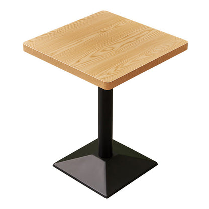 Industrial Dining Room Table Home Kitchen Dinner Furniture with Metal Base Square Black Without Chairs Clearhalo ' dining_table' 'Dining Tables & Seating' 'Dining Tables' 'furn' 'furn_dining_table' 'Furniture' 'furniture_dining_table' 'Kitchen & Dining Furniture' 'kitchen&dining_furn' 'kitchen' 'kitchen_dining_table' 4086966