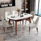 Modern Style Round Dining Table White Sintered Stone Drop-Leaf Dining Table for Home Use Clearhalo ' dining_table' 'Dining Tables & Seating' 'Dining Tables' 'furn' 'furn_dining_table' 'Furniture' 'furniture_dining_table' 'Kitchen & Dining Furniture' 'kitchen&dining_furn' 'kitchen' 'kitchen_dining_table' 4086978