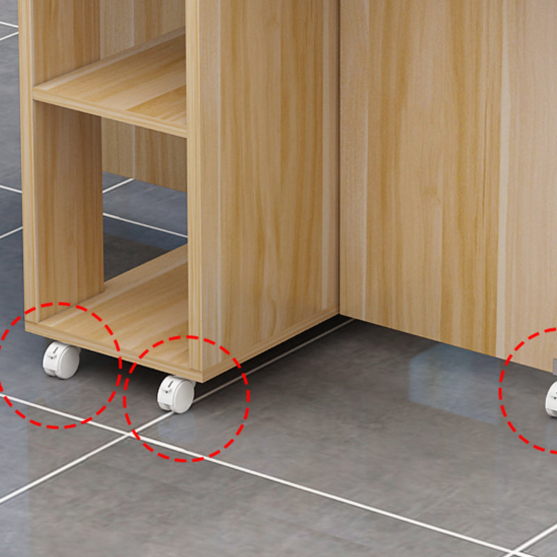Foldable Artificial Wooden Top Table Extendable Rectangle Table with Storage Trestle Base Clearhalo ' dining_table' 'Dining Tables & Seating' 'Dining Tables' 'furn' 'furn_dining_table' 'Furniture' 'furniture_dining_table' 'Kitchen & Dining Furniture' 'kitchen&dining_furn' 'kitchen' 'kitchen_dining_table' 4087006