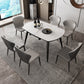 Simplicity Round Dining Table White Sintered Stone Table with 4 Ash Solid Wood Legs Clearhalo ' dining_table' 'Dining Tables & Seating' 'Dining Tables' 'furn' 'furn_dining_table' 'Furniture' 'furniture_dining_table' 'Kitchen & Dining Furniture' 'kitchen&dining_furn' 'kitchen' 'kitchen_dining_table' 4087014