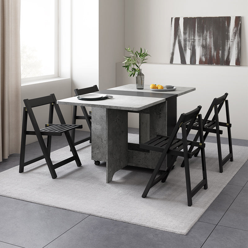 Foldable Artificial Rectangle Wooden Table Extendable Table with Storage(only table) Clearhalo ' dining_table' 'Dining Tables & Seating' 'Dining Tables' 'furn' 'furn_dining_table' 'Furniture' 'furniture_dining_table' 'Kitchen & Dining Furniture' 'kitchen&dining_furn' 'kitchen' 'kitchen_dining_table' 4087024