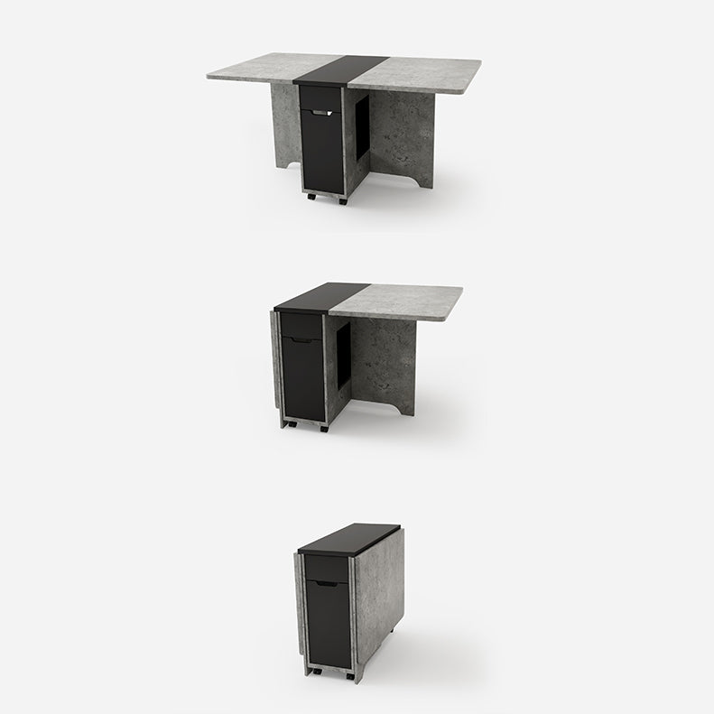 Foldable Artificial Rectangle Wooden Table Extendable Table with Storage(only table) Clearhalo ' dining_table' 'Dining Tables & Seating' 'Dining Tables' 'furn' 'furn_dining_table' 'Furniture' 'furniture_dining_table' 'Kitchen & Dining Furniture' 'kitchen&dining_furn' 'kitchen' 'kitchen_dining_table' 4087040