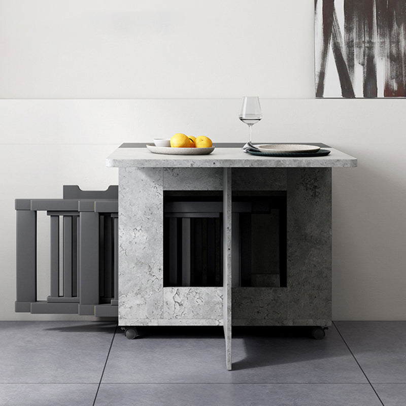 Foldable Artificial Rectangle Wooden Table Extendable Table with Storage(only table) Clearhalo ' dining_table' 'Dining Tables & Seating' 'Dining Tables' 'furn' 'furn_dining_table' 'Furniture' 'furniture_dining_table' 'Kitchen & Dining Furniture' 'kitchen&dining_furn' 'kitchen' 'kitchen_dining_table' 4087043