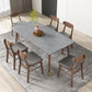 Mid-Century Kitchen Grey Dining Table Rectangle Sintered Stone Dining Table with 4 Legs Clearhalo ' dining_table' 'Dining Tables & Seating' 'Dining Tables' 'furn' 'furn_dining_table' 'Furniture' 'furniture_dining_table' 'Kitchen & Dining Furniture' 'kitchen&dining_furn' 'kitchen' 'kitchen_dining_table' 4092001