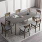 Rectangle Sintered Stone Grey Tone Dining Table Vintage 4 Legs Table for Dining Room Clearhalo ' dining_table' 'Dining Tables & Seating' 'Dining Tables' 'furn' 'furn_dining_table' 'Furniture' 'furniture_dining_table' 'Kitchen & Dining Furniture' 'kitchen&dining_furn' 'kitchen' 'kitchen_dining_table' 4092009