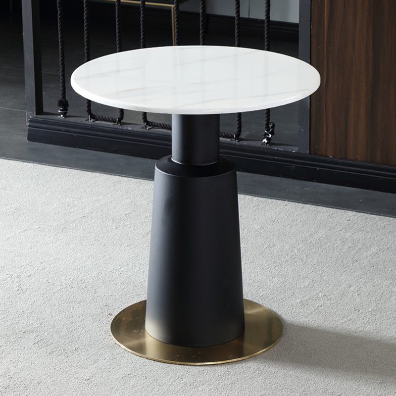 Metal Traditional Luxury Round Table Marble Top Indoor Table with Pedestal Black Without Chairs Clearhalo ' dining_table' 'Dining Tables & Seating' 'Dining Tables' 'furn' 'furn_dining_table' 'Furniture' 'furniture_dining_table' 'Kitchen & Dining Furniture' 'kitchen&dining_furn' 'kitchen' 'kitchen_dining_table' 4092050