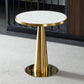 Metal Traditional Luxury Round Table Marble Top Indoor Table with Pedestal Brass Without Chairs Clearhalo ' dining_table' 'Dining Tables & Seating' 'Dining Tables' 'furn' 'furn_dining_table' 'Furniture' 'furniture_dining_table' 'Kitchen & Dining Furniture' 'kitchen&dining_furn' 'kitchen' 'kitchen_dining_table' 4092058
