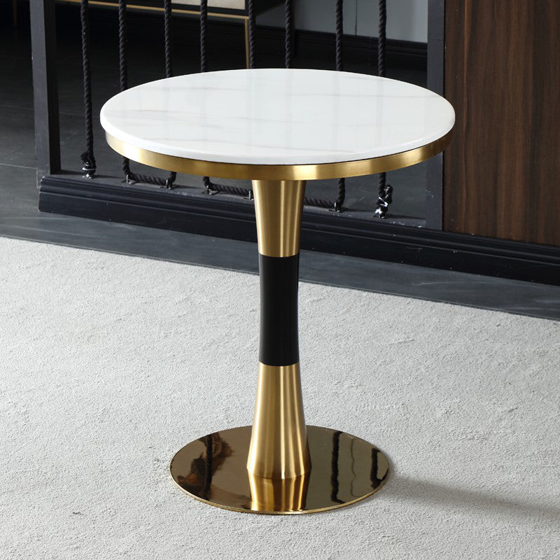 Metal Traditional Luxury Round Table Marble Top Indoor Table with Pedestal Gold Without Chairs Clearhalo ' dining_table' 'Dining Tables & Seating' 'Dining Tables' 'furn' 'furn_dining_table' 'Furniture' 'furniture_dining_table' 'Kitchen & Dining Furniture' 'kitchen&dining_furn' 'kitchen' 'kitchen_dining_table' 4092062
