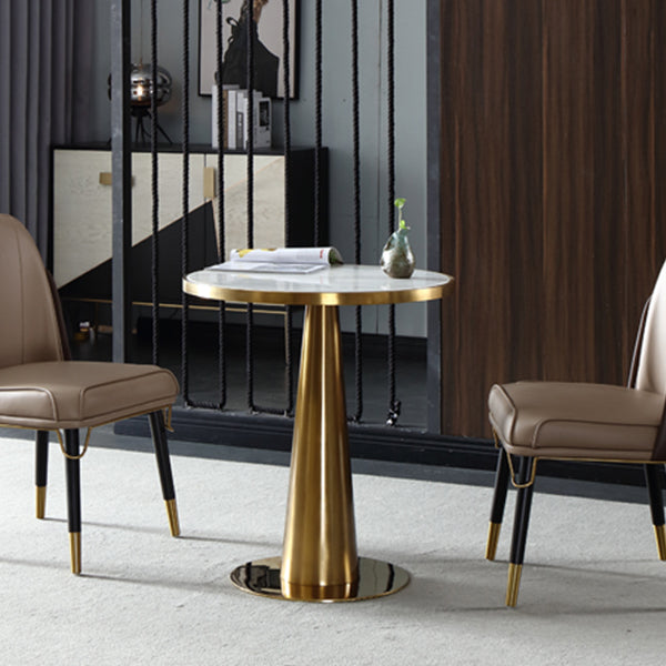 Metal Traditional Luxury Round Table Marble Top Indoor Table with Pedestal Clearhalo ' dining_table' 'Dining Tables & Seating' 'Dining Tables' 'furn' 'furn_dining_table' 'Furniture' 'furniture_dining_table' 'Kitchen & Dining Furniture' 'kitchen&dining_furn' 'kitchen' 'kitchen_dining_table' 4092065